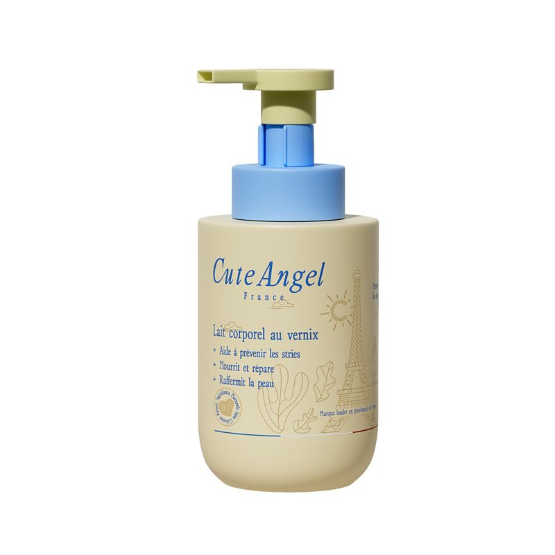 Loção corporal hidratante CuteAngel com glicerina, manteiga de karité e ceramidas, 300 mL