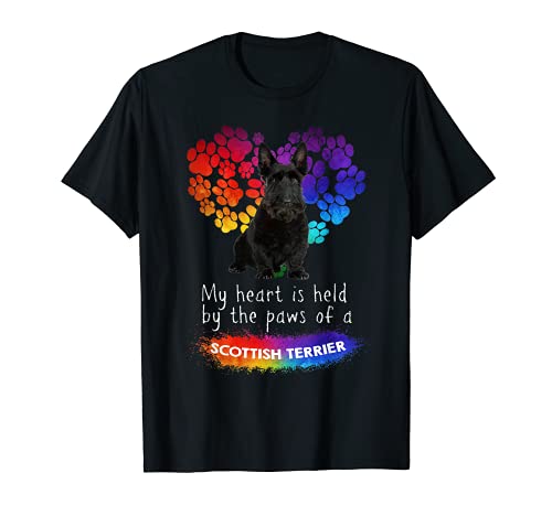 Mi corazón es sostenido por las patas de un escocés terrier Scottie Camiseta