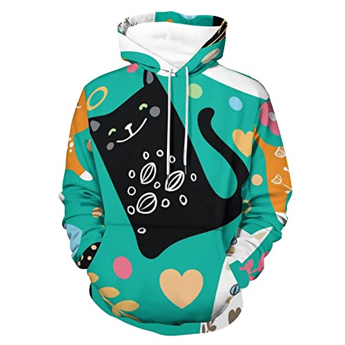 Sweat Chaton Noir UMENG idéal pour vos soirées fraîches et cocooning