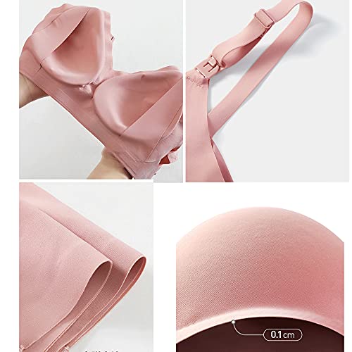 Soutien-gorge d'allaitement push-up sans coutures rose en taille L - 7