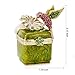 Vie jeune Hand Painted Enamel Hinged Trinket Box, Unique Mini Ring Necklace Jewelry Organizer, Classical Antique Bejeweled Storage, Figurine Collectible Keepsake Home Decor (Hummingbird on Box)