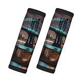 Manhattan Bridge New York Manhattan Housse de poignée de bagage en néoprène souple amovible Identificateur de bagage pour bagages