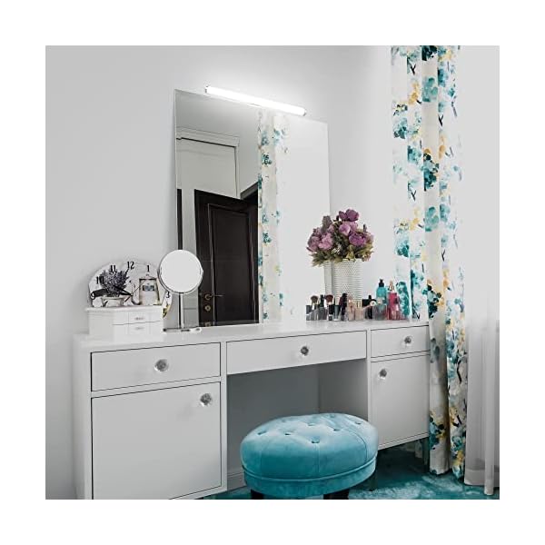 Aourow LED Spiegelleuchte für das Bad,Spiegellampe Badezimmer 40cm 10W 1200lm,Superhell Badlampe Spiegel Neutralweiß 4000K,IP44 Wasserdicht,Badezimmer Lampe Wand 230V,Klasse II – Bild 7