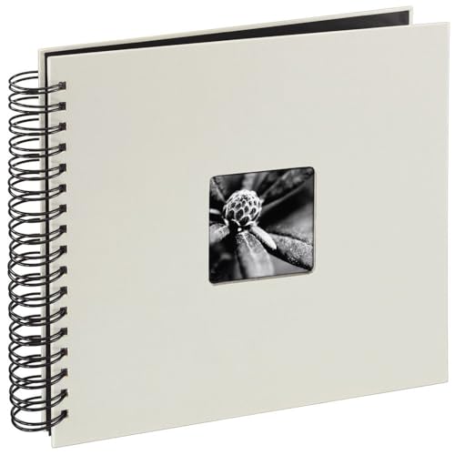 Hama Fotoalbum 28x24 cm (Spiral-Album mit 50 schwarzen Seiten, Fotobuch mit...
