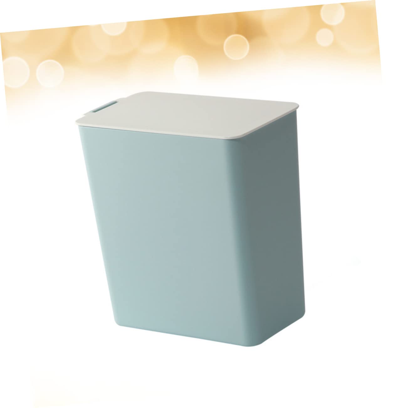 MAGICLULU Desktop Mini Garbage Can Lid Compact Plastic Waste Container for Home Office Blue Stylish and Practical Desk Trash Bin for Spaces for Recycling and Daily Use