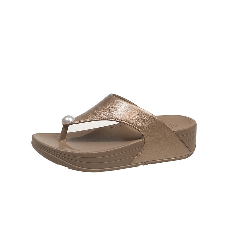 Women Thong Wedges Heel Dressy Sandals Flip Flops Platform Comfortable Summer Shoes2