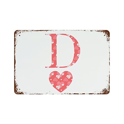 Plaque étain lettre D Saint-Valentin : le cadeau romantique pour votre petite amie