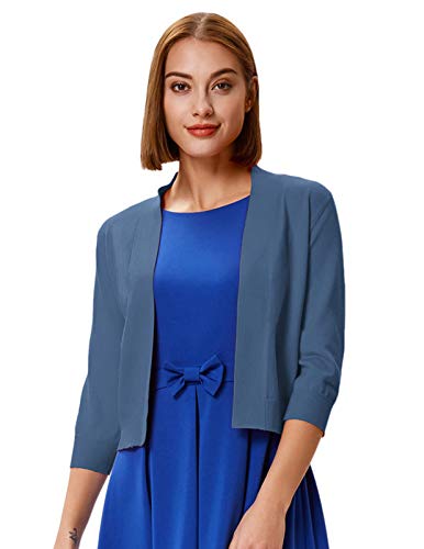 Image of GRACE KARIN Women Cardigan Sweaters Lightweight Knit Cropped Cardigans Trendy 3 /4 Sleeve Shrug Bolero S-3XL