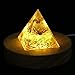 Produktbild Fuaensm Orgon Kristall Pyramide Reiki Pyramide Gesundheit Pyramide Kristall Chakra Meditation Kristalle Energie Natürliche Home Dekor Orgon Pyramide 5cm