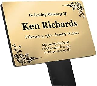 OriginDesigned Personalised Bereavement Gifts. Memorial Plaques With Custom Text, Gardens Ground Stake Or Grave Ornaments - Acrylic, Waterproof and Hard Wearing. Shipped Globally.