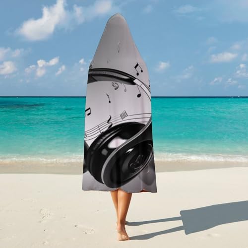 Cape à capuche musique plaid voyage grand format 152x203 cm - 6