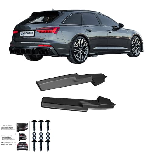 Hinten Splitter kompatibel mit AUDI S6 C8 (Limousine–Avant) 2019+
