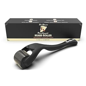 Beard Derma Roller Scalp Hair Care – Microneedle dermaroller for Beard & Facial Hair, Rodillo para Minoxidil, Supports Thicker-Looking Beard, Patchy Beard Filler for Men