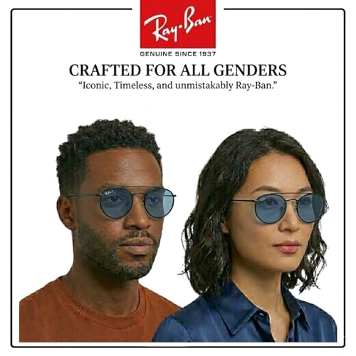 Image of Ray-Ban RB3647N ROUND DOUBLE BRIDGE Round Shaped Sunglasses for Men & Women with Official RAYBAN Eyewear Kit