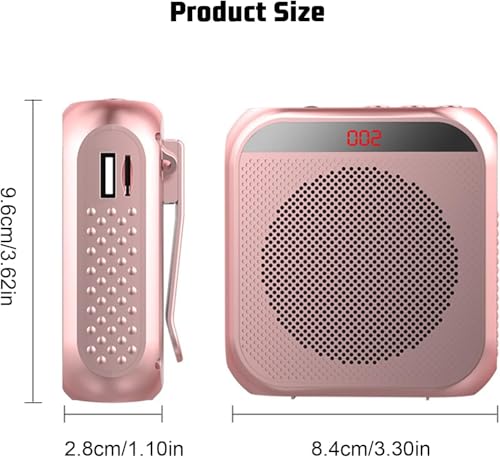 Image of kh Mini Voice Amplifier Portable Rechargeable Bluetooth Speaker with Wired Headset Mic, PA System Personal Voice Amplifier for Teachers, Guides, Trainer
