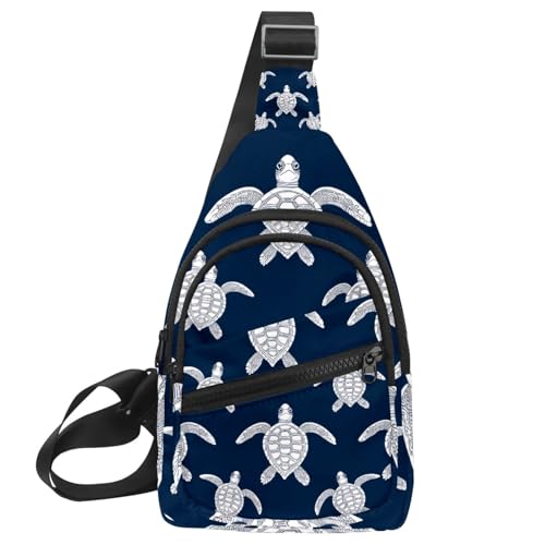 Sac à dos à bandoulière bleu foncé Turtle taille unique pour homme et femme