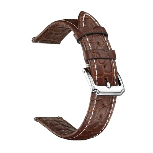 Bracelet de montre en peau de vache style alligator 22mm pour accessoire homme