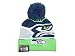 NFL Seattle Seahawks New Era Logo Whiz Pom Beanie, One Size, Blue