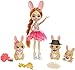 Enchantimals Royals coffret Famille avec mini-poupée Brystal Lapin, 3 figurines animales et 4 accessoires, jouet pour enfant, GYJ08