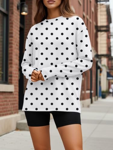 Image of Trendy Queen Womens Oversized Long Sleeve Shirts Fall Tops 2026 Basic Tees