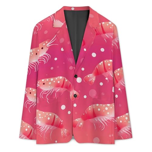 Funny Shrimp Men's Blazer Printed Button Suit Jacket Slim Sport Coat Blazers3