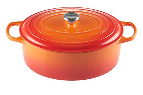 Le Creuset Enameled Cast Iron Signature Oval Dutch Oven 95 qt Flame