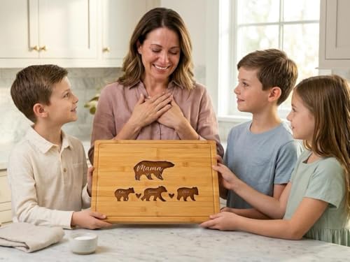 Tabla de cortar personalizada para mamá y abuela, regalo especial para el Día de la Madre, Navidad, tablas grabadas, regalos para mamá y nana, para cumpleaños, cocina miniatura 6