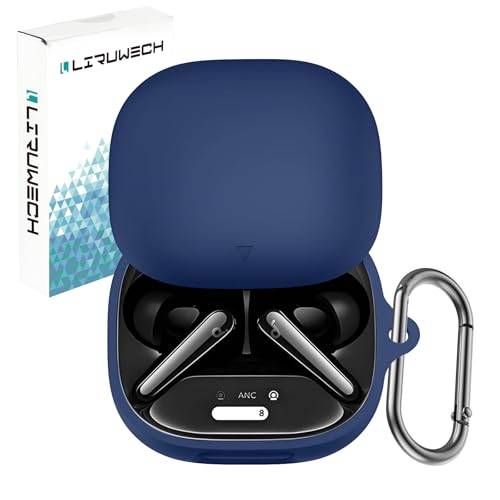 LIRUWECH for Soundcore Liberty 4 Pro�P�[�X �ی�J�o�[ �V���R���P�[�X �ϏՌ� �h�� �h�o �L�Y�h�~ �����[�d�\ �S�ʕی�P�[�X �J���r�i�t��Liberty 4 Pro case (�u���[)