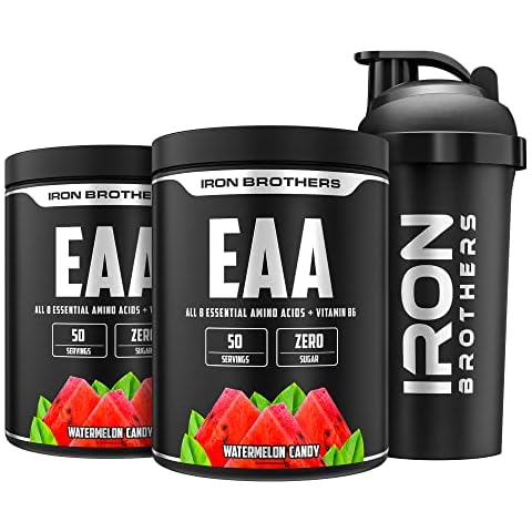 EAA Zero Bundle von IRON BROTHERS - 1kg essentielle Intra Workout Aminosäuren Pulver, eaas mit Wassermelone Geschmack Cover