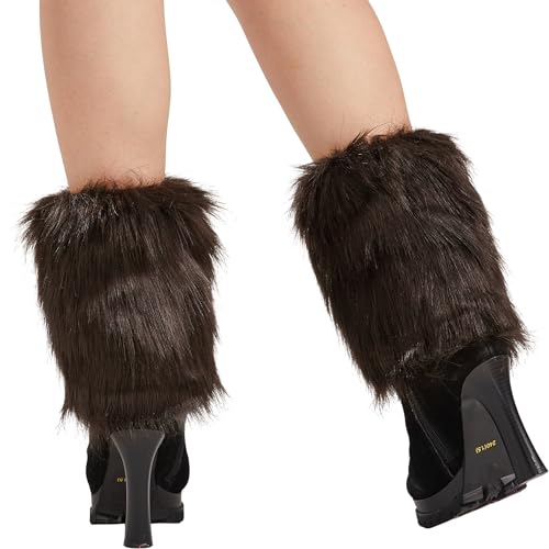 Image of Nanxson Womens Fur Leg Warmer Winter Short Boot Cuffs Covers Sleeves TTW0071