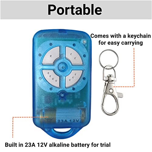 image for QSDIYRF Gate/Garage Door Remote for ATA PTX4 SecuraCode Garage Remote 