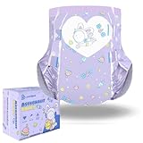 Landofgenie Erwachsene Windeln Gedruckte Windel Unterwäsche Mittlere Overnight Erwachsene Baby Nachtwindeln Mit Tabs 10 Stücke (Medium 28-38)