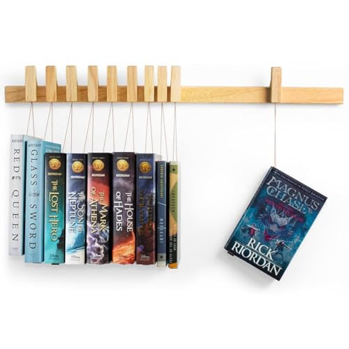Ash Harbor Floating Wall Bookshelf - Wall Mounted Book Organizer