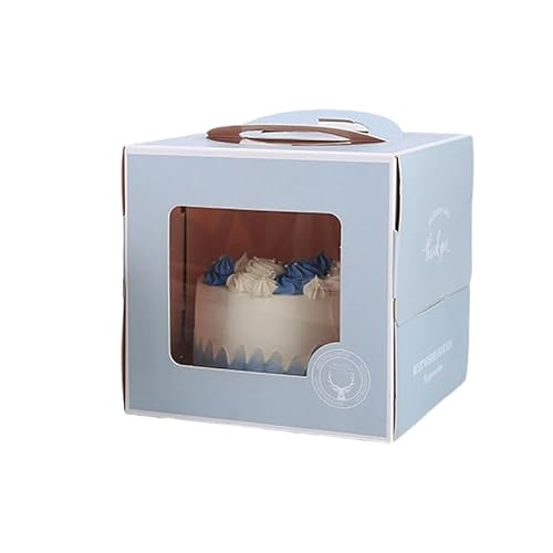 30-Pack Sturdy Cake Boxes with Clear Display Window: Lightweight, Portable Carriers with Handle – Ideal for Birthdays, Weddings, Parties, and Special Occasions