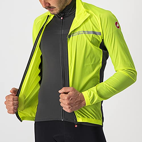 Image of CASTELLI Men's Squadra Stretch Jacket, Windproof Zip Up Shell for Road Cycling