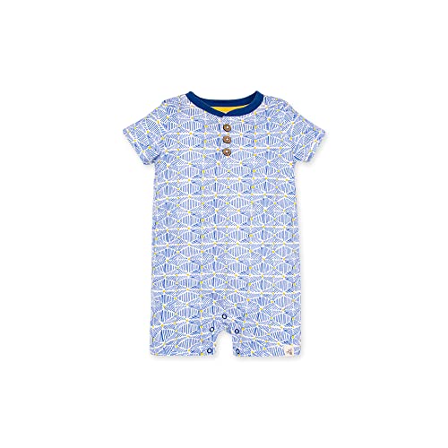 Image of Burt's Bees Baby baby-boys Burt's Bees Baby Baby Boys Short Sleeve Rompers, 100% Organic Cotton One-piece Coverall and Layette Set