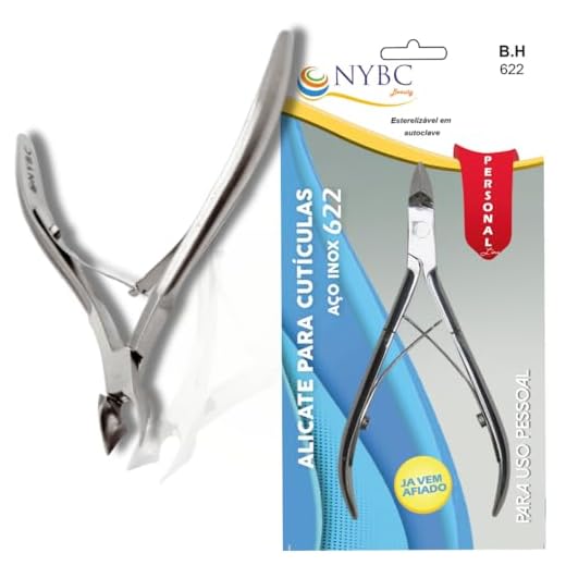Alicate de Cutícula Inox Afiado Mola Dupla - NYBC Beauty - Corte Preciso e Esterilizável