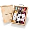 Geschenk fÃ¼r Weinliebhaber | Weingeschenk SPANIEN | Je 1 Flasche Rotwein, WeiÃwein & RosÃ©wein aus D.O. Utiel Requena | Geschenkfertig verpackt in rustikaler Weinkiste aus Holz | jamon.de
