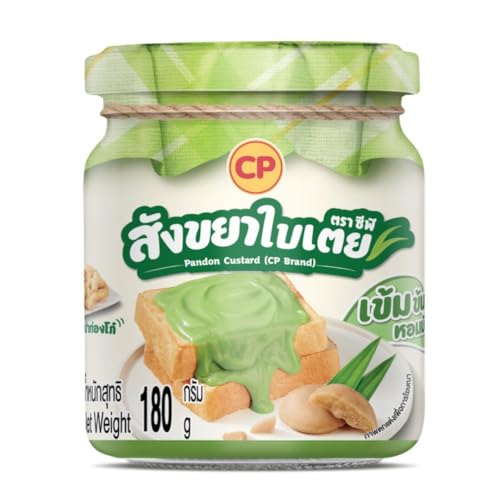 Traditional Thai Pandan Kaya Jam Custard 180g – 100% Authentic Pandan Leaves, Smooth & Velvety Texture, Versatile for Desserts, Bread Spreads & Toppings