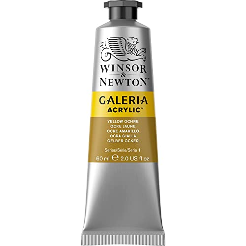 Winsor & Newton 2120744 Galeria Acrylic Paint, 60-Ml Tube, Yellow Ochre, 2 Fl Oz #TOP4