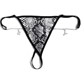 LIUXIN Perizoma con Catena per la Vita da Donna con Lettera di Cristallo e Nome Perizoma Mutandine Gioielli per Il Corpo Bikini Intimo