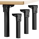 Fonctionnalité pliable sans effort : pieds de table pliables en métal de rechange. Ces pieds de table pliables intègrent un pliage à angle droit de 90 degrés, assurant une installation et un retrait rapides tout en conservant 70 % d'espace pendant le stockage, ce qui est particulièrement bénéfique pour un usage domestique, les salons commerciaux ou les postes de travail temporaires