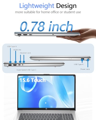 Image of HP Flagship 17 Touchscreen Business Student Laptop - AMD Ryzen 5 7430U . 17.3 HD+ Display . AI Copilot . Fast Charge . Wi-Fi 6 . Backlit Keyboard . Win11 Pro . w /Accessory (8GB RAM | 256GB SSD)