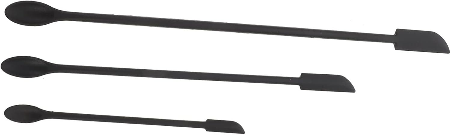 Zerodeko 3pcs Silicone Jar Spatula Set Double-ended Jam Scraper and Mini Spoon for Baking and Cooking Food-grade Silicone Heat Resistant for Home and Kitchen Use