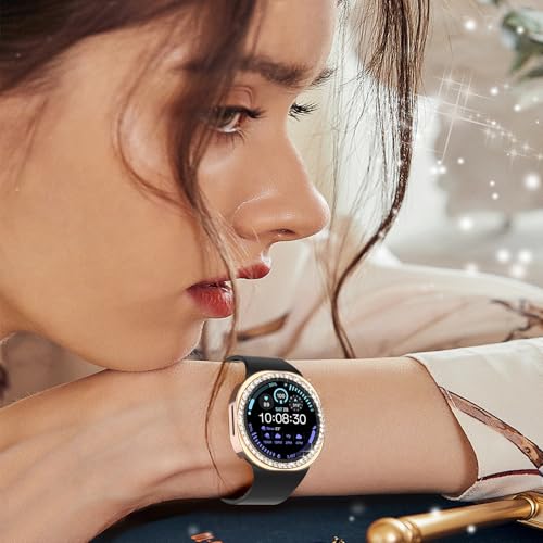 Simpeak 5-Pack Bling Case Compatible with Samsung Galaxy Watch 8 44mm Smartwatch, Crystals Diamond Frame Protector Back Cover Replacement for Galaxy Watch 8 44mm Only, (No Screen) - Image 4