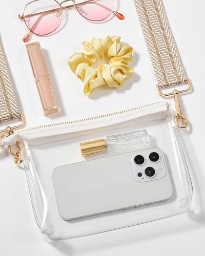 Image of Lorbro Clear Purse for Women Stadium Approved, Clear Crossbody Bag with Zipper Closure, Transparent Purse for Concert Sports