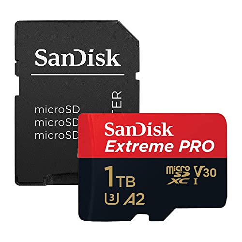 Cartão de Memória Micro Sd 1Tb e Adaptador MicroSd Extreme Pro Velocidade de Leitura de Até 200Mbs C