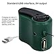 USB Handkurbel Telefon Ladegerät Notfall -Handy -Ladegerät Dynamo Radio mit LED -Taschenlampe für Camping -Notfälle Verschiedene Geräte (Green)
