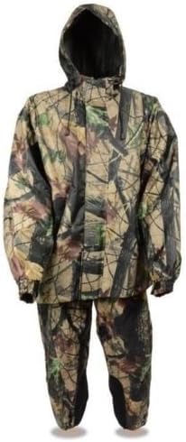 MEN'S CAMOUFLAGE MOTORCYCLE MOTORBIKE RAIN SUIT RAIN GEAR WATERPROOF (2XL)