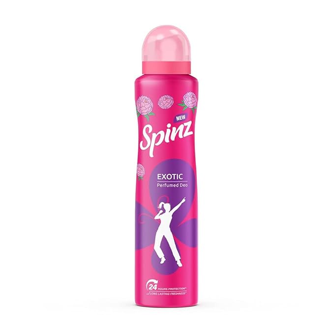 SPINZ Exotic Perfumed Deo For Women With Bulgarian Rose Fragrance For Long Lasting Freshness & 24 Hours Protection From Odour Causing Bacteria, 200ml